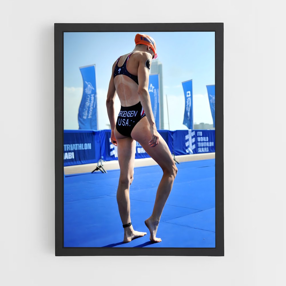 Poster Gwen de jorgensen – affiche Athlétisme (vue 2)